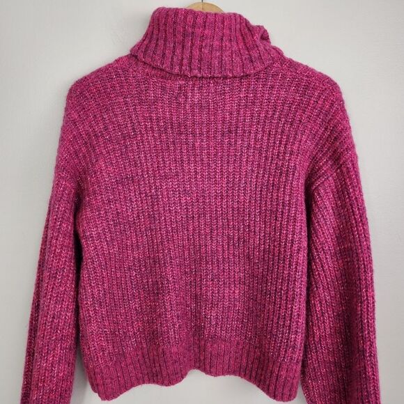 Pink Magenta Turtleneck Old Navy Sweater Size M - Picture 2 of 8